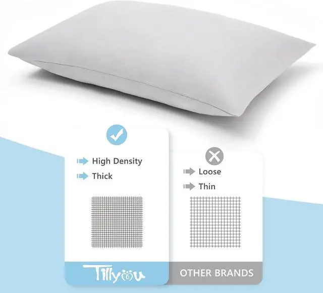 Alt view image 6 of 7 - TILLYOU Toddler Pillowcase 2 Pack with Envelope Closure,13" x 18" Silky Soft Microfiber Travel Pillow Case Kids Pillowcases for Boys and Girls,Gray