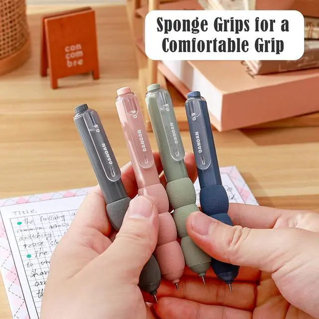 Alt view image 5 of 7 - BAYTORY 4Pcs Small Retractable Gel Pens, Fat Pens for Arthritis Hands