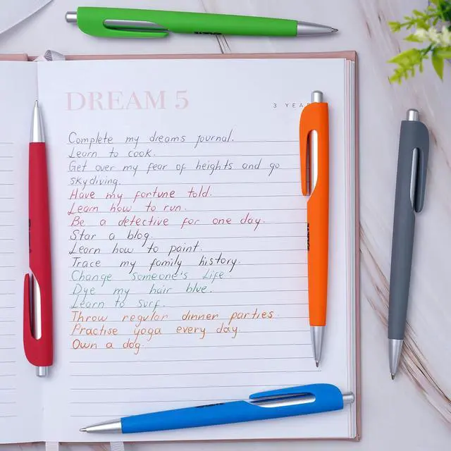 Alt view image 4 of 7 - BLIEVE - Aesthetic Highlighters and Gel Pens With Soft Ink and Chisel Tip, Bible Highlighters and Pens No Bleed, Dry Fast Easy to Hold, for Bible Journaling Planner School Supplies (COLORFUL)