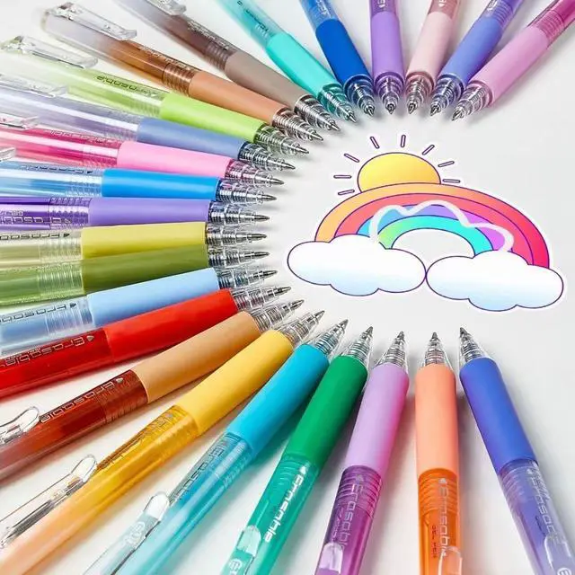 Alt view image 7 of 7 - Retractable Erasable Gel Pens Clicker,Fine Point 0.7mm Smooth Writing Pens,Cute Pens For Writing Journaling Taking Notes School Office Home. (12 Colors)