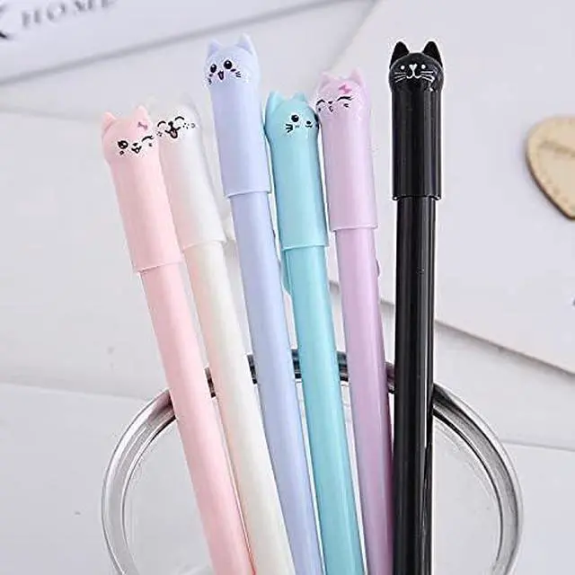 Alt view image 4 of 7 - sencoo Girl Cute Pens Kawaii Pen Cute Cat Pen 0.5 mm Gel Pens Black Ball Point Pens for School Office Supplies (12 cat)
