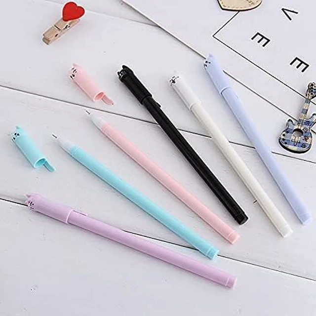 Alt view image 5 of 7 - sencoo Girl Cute Pens Kawaii Pen Cute Cat Pen 0.5 mm Gel Pens Black Ball Point Pens for School Office Supplies (12 cat)
