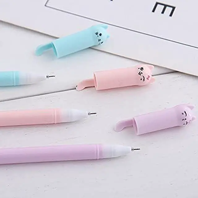 Alt view image 6 of 7 - sencoo Girl Cute Pens Kawaii Pen Cute Cat Pen 0.5 mm Gel Pens Black Ball Point Pens for School Office Supplies (12 cat)