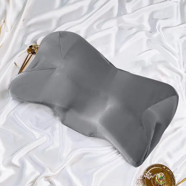 Main image of Satin Pillowcase for Cervical Pillow, Dark Grey