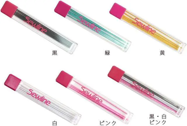 Alt view image 3 of 3 - Sewline Lead Refill White 6-Pack Ceramic Fabric Pencil Leads for Trio Mechanical Pencils
