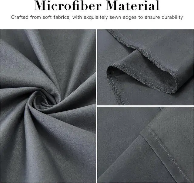 Alt view image 4 of 6 - DOWNSTORIA Body Pillow Pillowcase, Ultra Soft Microfiber Long Pillow Cover, Envelope Closure Large Pillow Cases 20x54 inch (Dark Gray)