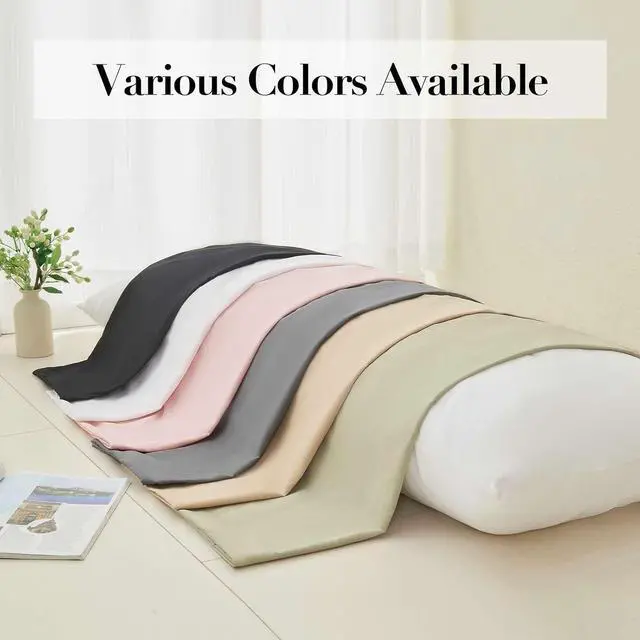 Alt view image 6 of 6 - DOWNSTORIA Body Pillow Pillowcase, Ultra Soft Microfiber Long Pillow Cover, Envelope Closure Large Pillow Cases 20x54 inch (Dark Gray)