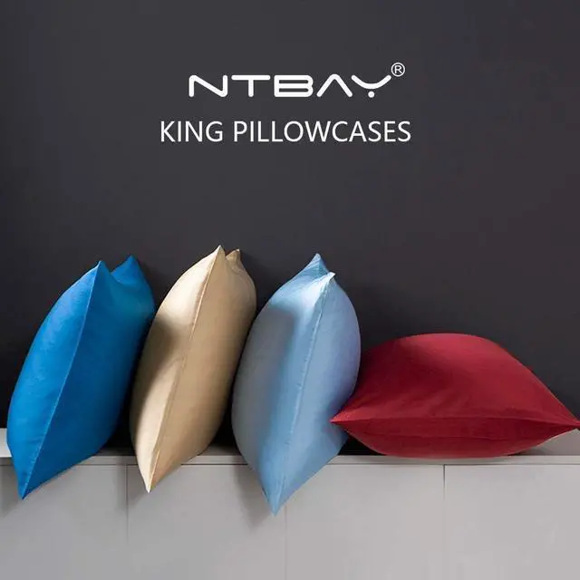 Alt view image 6 of 7 - NTBAY King Microfiber Pillowcases, 2 Pack, 20 x 36, White