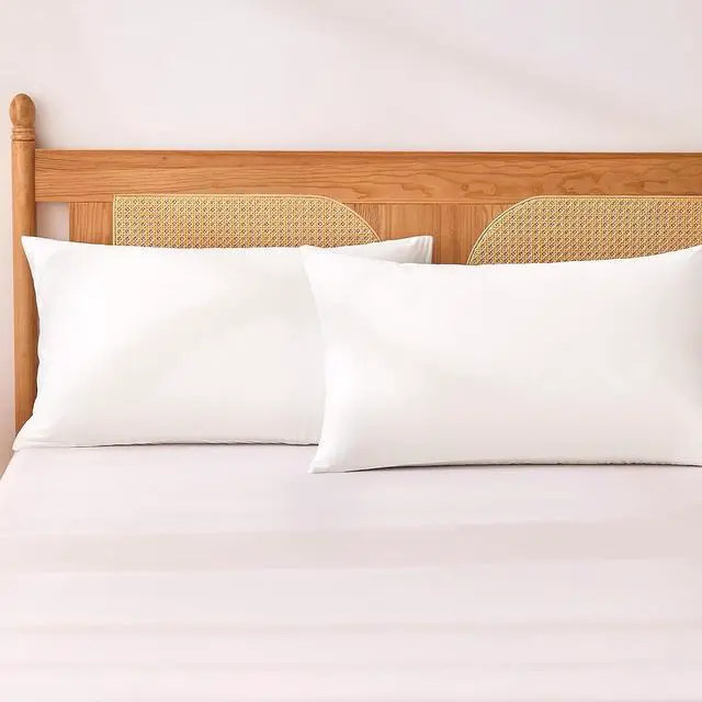 Alt view image 3 of 7 - Amazon Basics Cooling Pillow Cases for Hot Sleepers, Soft Pillow Covers, Silky Smooth on Hair and Skin, High Elastic and Envelope Closure for Snug Fit, 20" x 30", Queen, White, Pack of 1
