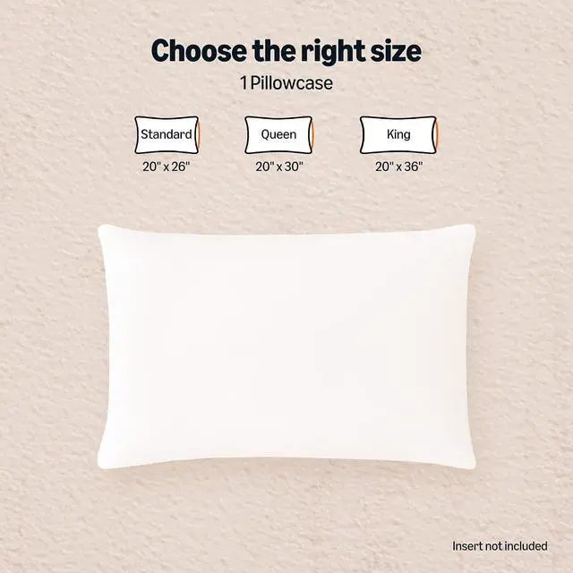 Alt view image 6 of 7 - Amazon Basics Cooling Pillow Cases for Hot Sleepers, Soft Pillow Covers, Silky Smooth on Hair and Skin, High Elastic and Envelope Closure for Snug Fit, 20" x 30", Queen, White, Pack of 1