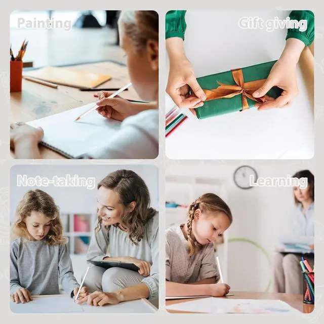 Alt view image 7 of 7 - 36 Pack White Colored Pencils for Kids, Pre-sharpened Art Pencils Back to School Supplies Set, Drawing Sketching Pencils for Students, Teachers, Classroom