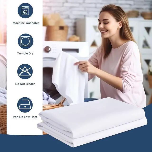 Alt view image 7 of 7 - White Pillowcases King 4 Pack, 20x36 Pillow Cases with Envelope Closure, Soft Plain Brushed Microfiber Covers Breathable Wrinkle-Resistant