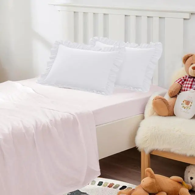 Alt view image 2 of 6 - 13"x18" Toddler Pillow Cases Set of 2, White