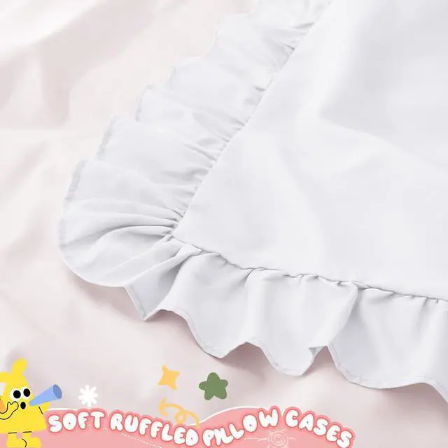 Alt view image 3 of 6 - 13"x18" Toddler Pillow Cases Set of 2, White