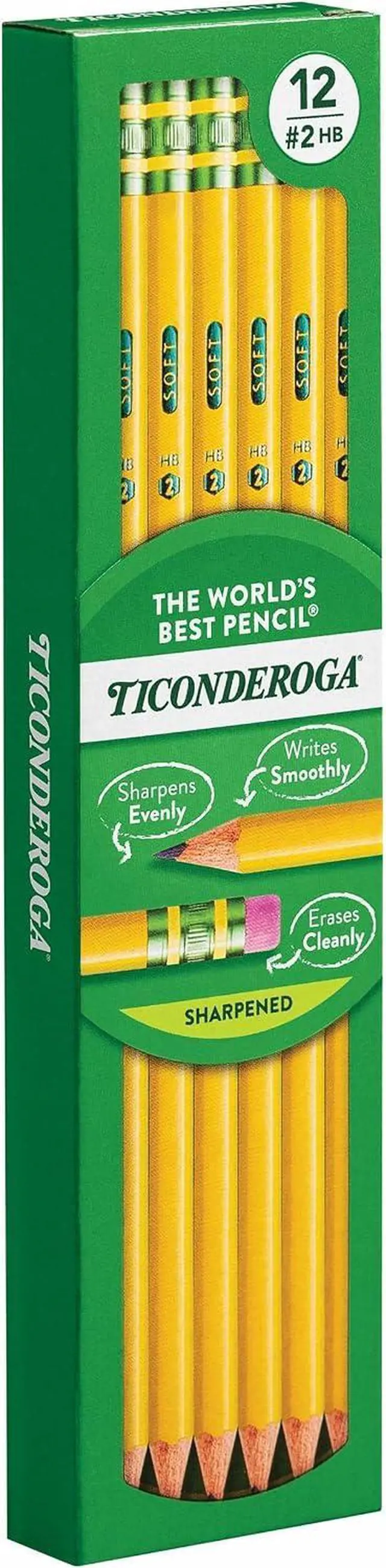 Alt view image 2 of 6 - Ticonderoga Wood-Cased Pencils, Pre-Sharpened