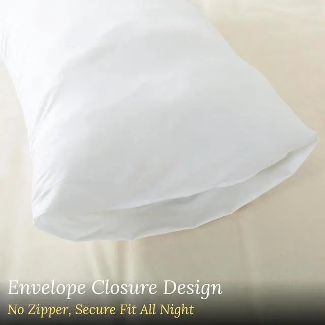 Alt view image 5 of 7 - EVOLIVE Standard Microfiber Pillowcases Set of 2, 20"x30" (White)