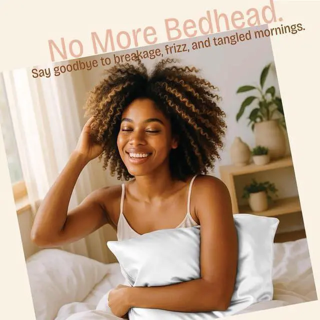 Alt view image 3 of 7 - BLISSFORD Satin Pillowcase with Zipper for Hair and Skin Care, Feels Soft and Cool Like a Silk Pillowcase, White Satin Pillow Cases 2 Pack, Slik Pillow Cover, Standard Size - Set of 2