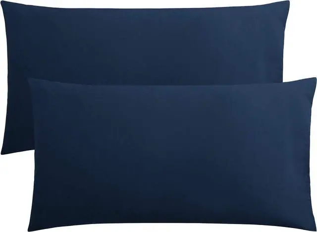 Main image of FLXXIE 2-Pack Microfiber King Pillow Cases, Envelope Closure, Navy