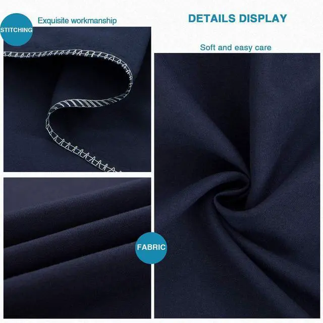 Alt view image 2 of 7 - FLXXIE 2-Pack Microfiber King Pillow Cases, Envelope Closure, Navy