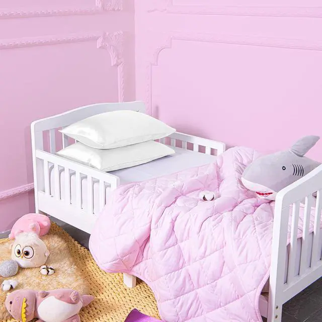 Alt view image 4 of 6 - NTBAY Toddler Satin Pillowcases, Set of 2, 14 x 20, White