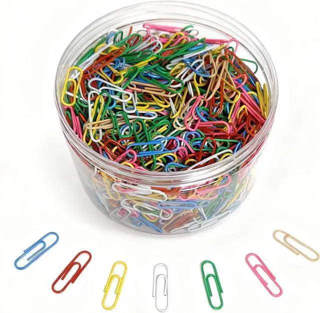 Main image of Colored Small Paper Clips, 1000PCS, 1.1 Inch