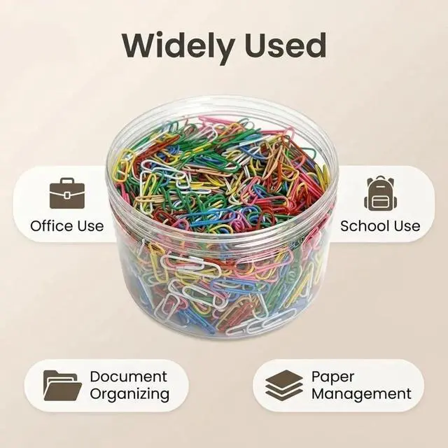 Alt view image 6 of 7 - Colored Small Paper Clips, 1000PCS, 1.1 Inch