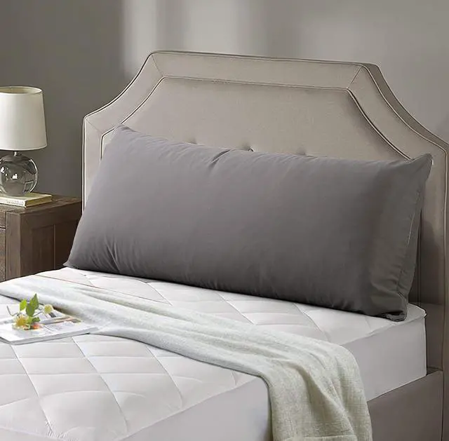 Alt view image 3 of 7 - EVOLIVE Body Pillow Cover 21"x54", Microfiber Hidden Zipper (Charcoal Grey)