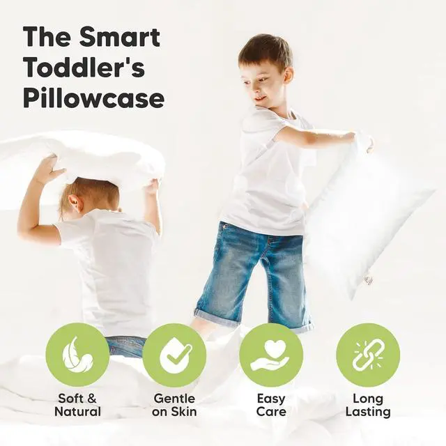 Alt view image 6 of 7 - KeaBabies Toddler Pillowcase 13x18 Organic Cotton Cover (Soft White)
