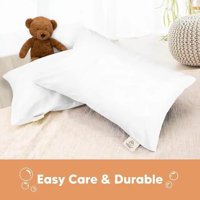 Alt view image 7 of 7 - KeaBabies Toddler Pillowcase 13x18 Organic Cotton Cover (Soft White)
