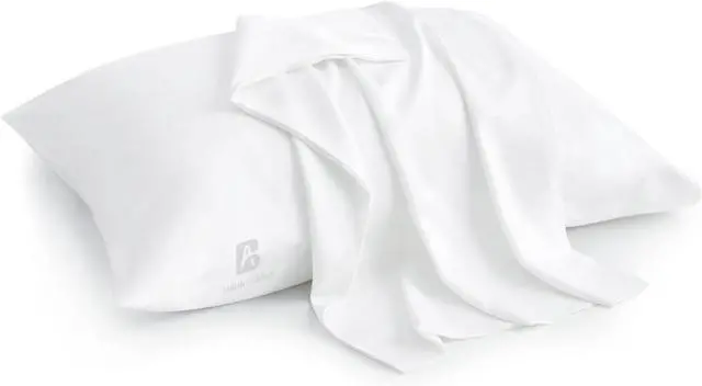 Main image of Atiksh Beddings 12x16 Toddler Travel Pillow Cases, Pack of 2, 100% Egyptian Cotton, 600 Thread Count, Zipper Closure, Small Pillowcase for Kids, Daycare, Preschool & Travel, White