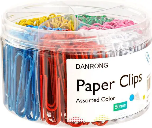 Main image of Jumbo Paper Clips,265 PCS (2 Inch) Large Paperclips Colorful Clips for Paperwork Ideal for Home, School and Office Use Colored