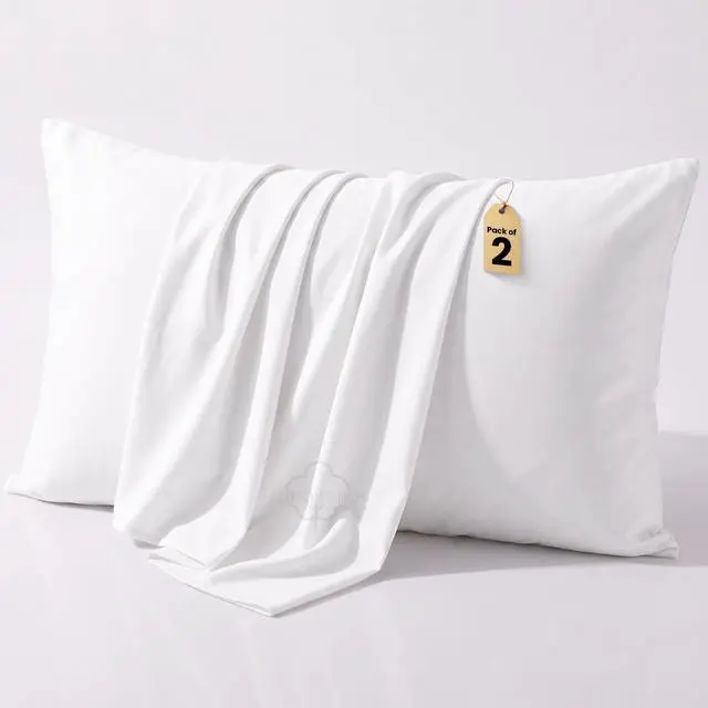 Main image of COTTON STICH Toddler Pillowcases 12x16 Set of 2, Comfort Cotton Kids Pillow Cover, Hidden Zipper, Breathable Toddler Bedding for Travel, Daycare & Preschool, Small Mini Pillowcase-White