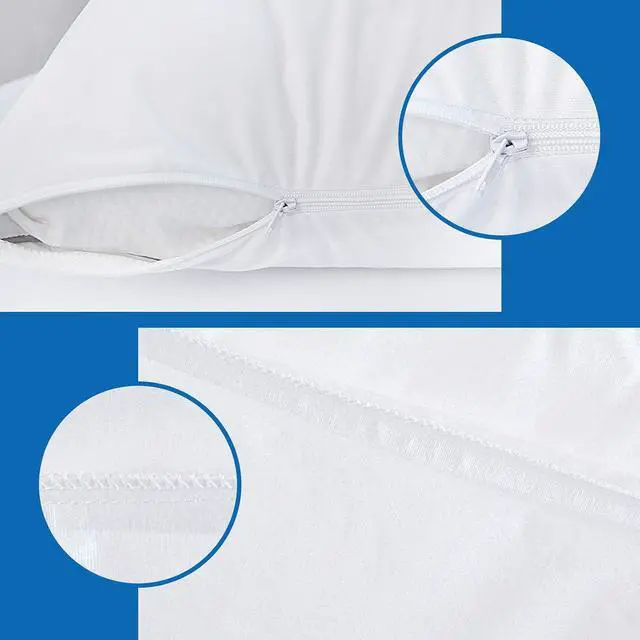 Alt view image 2 of 5 - Waterproof Body Pillow Cover, Body Pillow Size Protectors 21" x 55", White