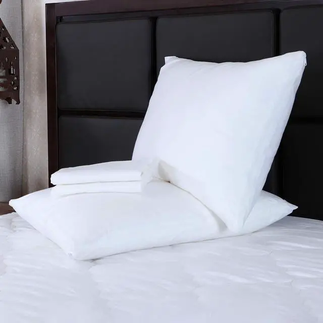Alt view image 7 of 7 - Cotton Pillow Protectors with Zipper - Hypoallergenic Pillow Covers, Zip Up Pillowcase Standard Size 20x26 (Set of 2)
