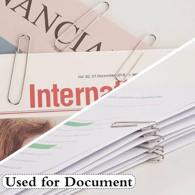 Alt view image 4 of 6 - Wakawaga 700pcs Paper Clips Assorted Sizes Large (700PCS)