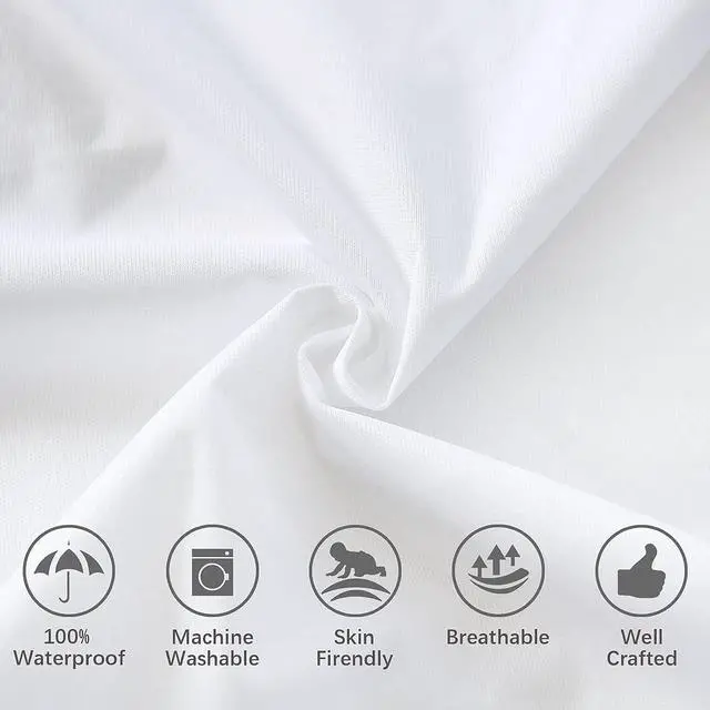 Alt view image 3 of 7 - Pillow Protectors Waterproof 2-Pack, Standard Size with Zipper