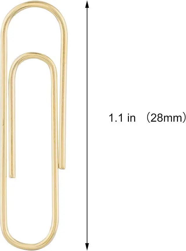 Alt view image 2 of 6 - Gold Paper Clips, 300-Count, 1.1 Inch (28mm) Small