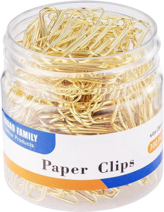 Alt view image 6 of 6 - Gold Paper Clips, 300-Count, 1.1 Inch (28mm) Small