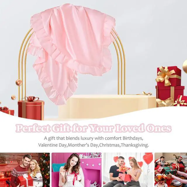 Alt view image 6 of 6 - Ruffle Satin Pillowcase of 2, 20x30 Inches, Pink GRSECPO