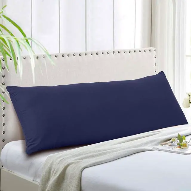 Alt view image 7 of 7 - EVOLIVE Body Pillow Cover 21"x54", Microfiber, Hidden Zipper (Navy)