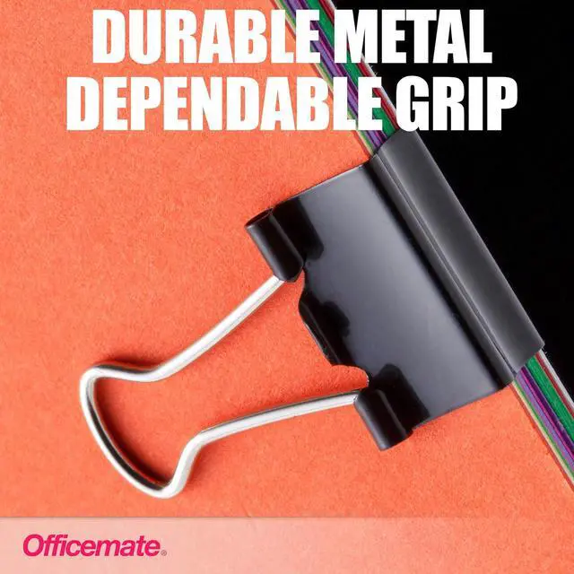 Alt view image 3 of 7 - Officemate Mini Binder Clips, 144 Count (12 Boxes of 12 Clips), Heavy-Duty Metal Handles, Black Paper Fasteners for Office, School & Home Organization (99010)
