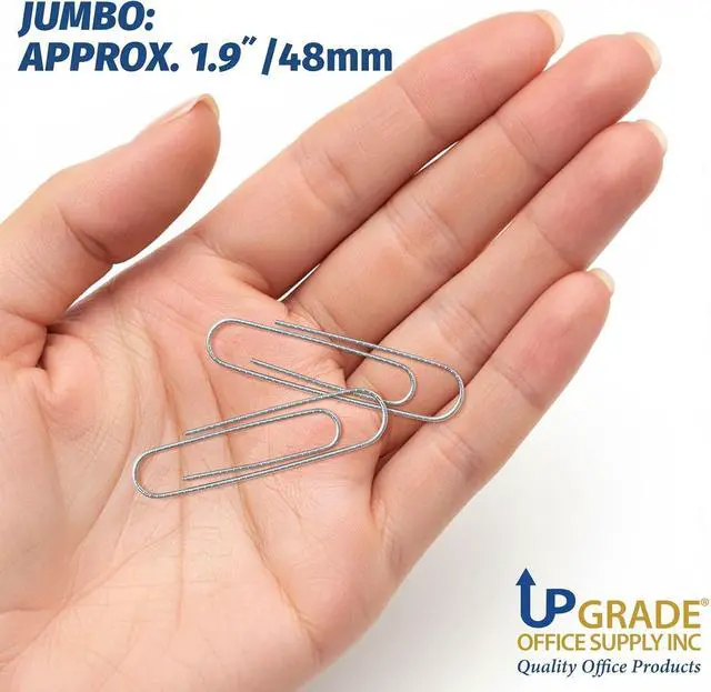 Alt view image 4 of 7 - Upgrade Office Supply Jumbo Paper Clips, 300 Count, 3 Boxes of 100, Made in USA