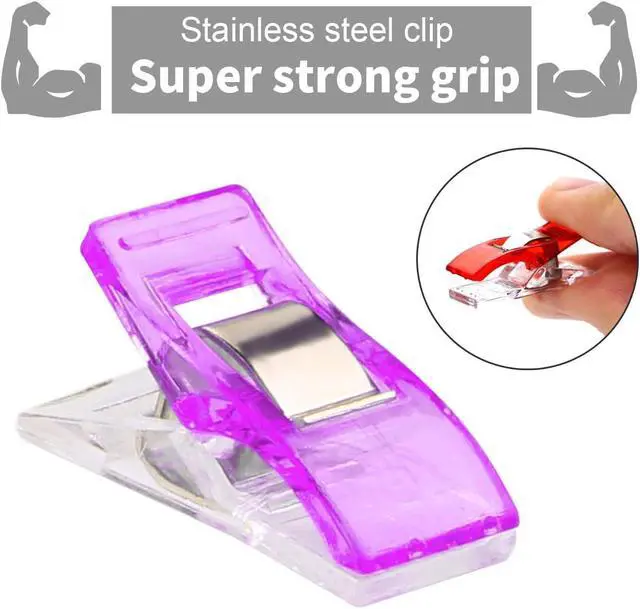 Alt view image 3 of 7 - Multipurpose Sewing Clips 30 Pcs Premium Quilting Accessories - Assorted Colors Fabric Clips for Sewing Supplies and Crafting Tools