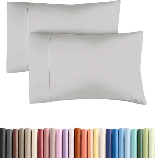 Main image of Queen Pillow Cases - 2 Pack Pillowcase Covers - 20" x 30" (French Grey)
