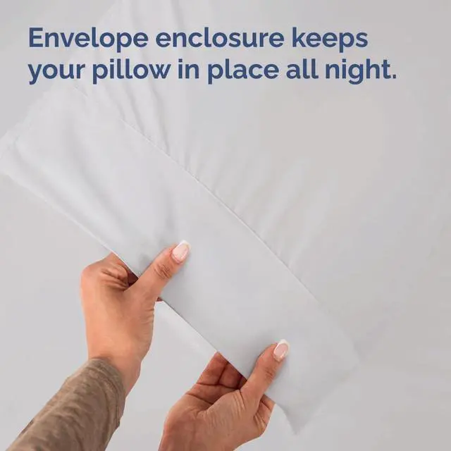 Alt view image 6 of 7 - Queen Pillow Cases - 2 Pack Pillowcase Covers - 20" x 30" (French Grey)