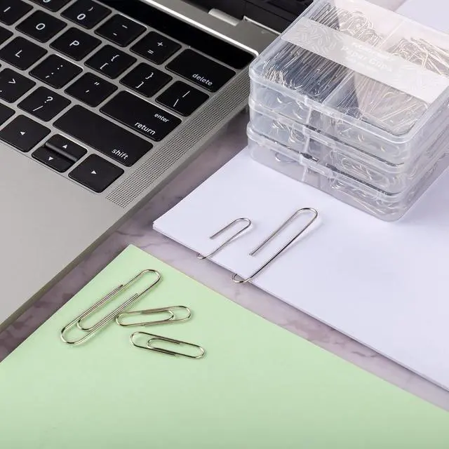 Alt view image 6 of 6 - FUDAO FAMILY Paper Clips Assorted Sizes, Large and Small Paper Clips, Paper Clip, Paperclips, Pack of 3 Boxes of 100 Clips Each (300 Clips Total)