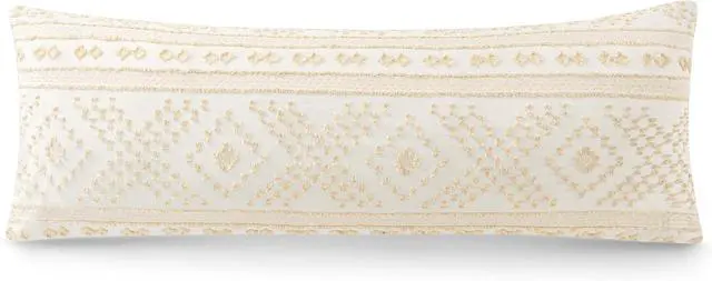 Main image of DOWNSTORIA Body Pillow Cover, Boho Cutwork Decorative Body Pillowcase, Ultra Soft Microfiber Long Pillowcase with Envelope Closure 20x54 inch (Boho Beige)
