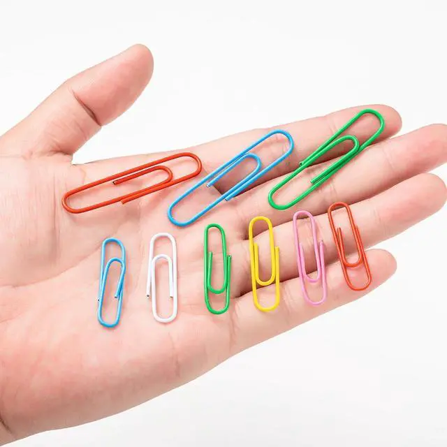 Alt view image 6 of 6 - Paper Clips Assorted Sizes, Cute Colored Paper Clip for Office Supplies,Small Medium Large Jumbo, Colorful and Heavy Duty, Ideal for Bookmark- Pack of 350