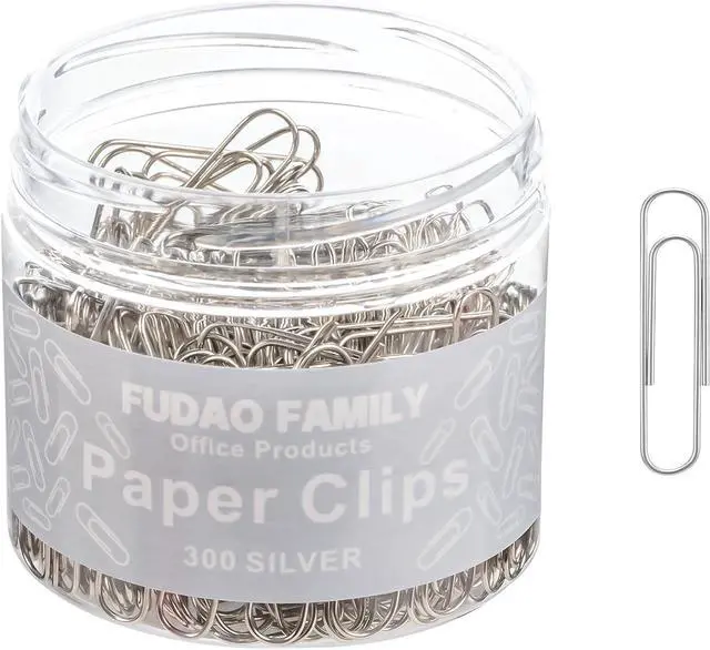 Main image of Small Paper Clips, 1.1 Inch Paper Clip, 300 pcs Paperclips (Small, Silver)