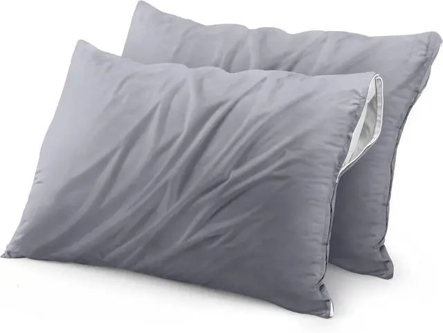 Main image of Set of 2 Pillow Protectors with Zipper 20 x 20 Inches, Throw Pillow Covers